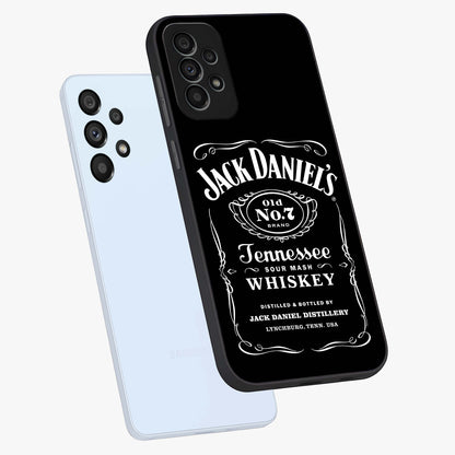 Vintage Whiskey Heritage Glass Case displayed in angled mockup highlighting retro beverage themed design with heritage aesthetic.