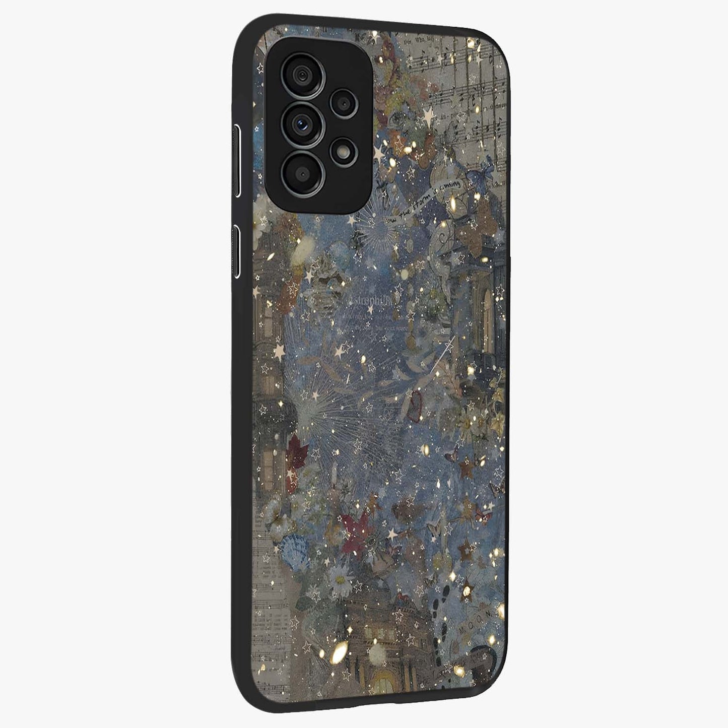 Aesthetic Astrolophia Glass Case upright view showcasing soft aesthetic theme with stylish modern look.