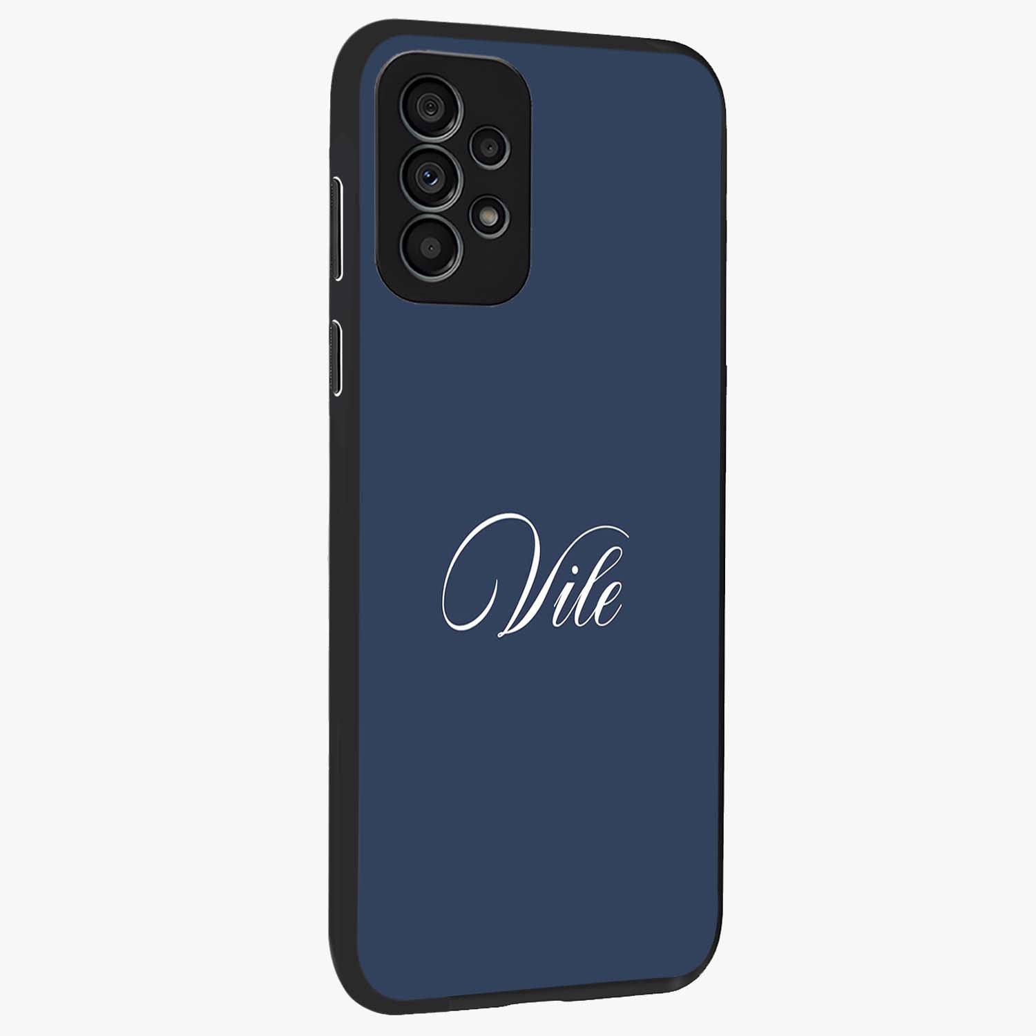 Blue Vintage Floral Pattern Glass Case displayed in angled mockup highlighting classic blue floral pattern and retro aesthetic design.