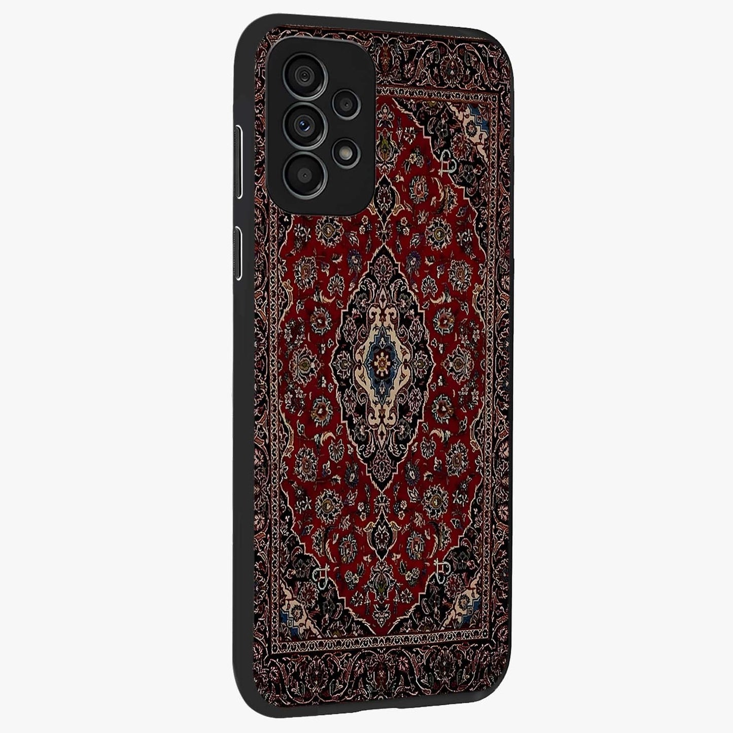 Heritage Carpet Royale Glass Case upright view showcasing detailed ornamental artwork with luxurious traditional theme.