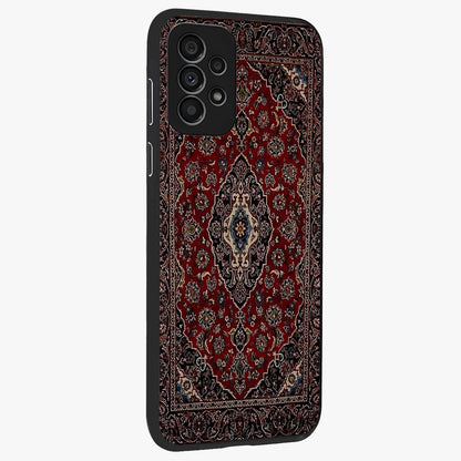 Heritage Carpet Royale Glass Case upright view showcasing detailed ornamental artwork with luxurious traditional theme.