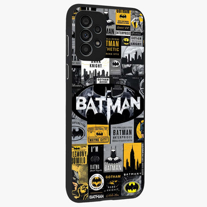 Knight Gotham Rise Glass Case upright view showcasing bold vigilante themed artwork with gothic city vibe.