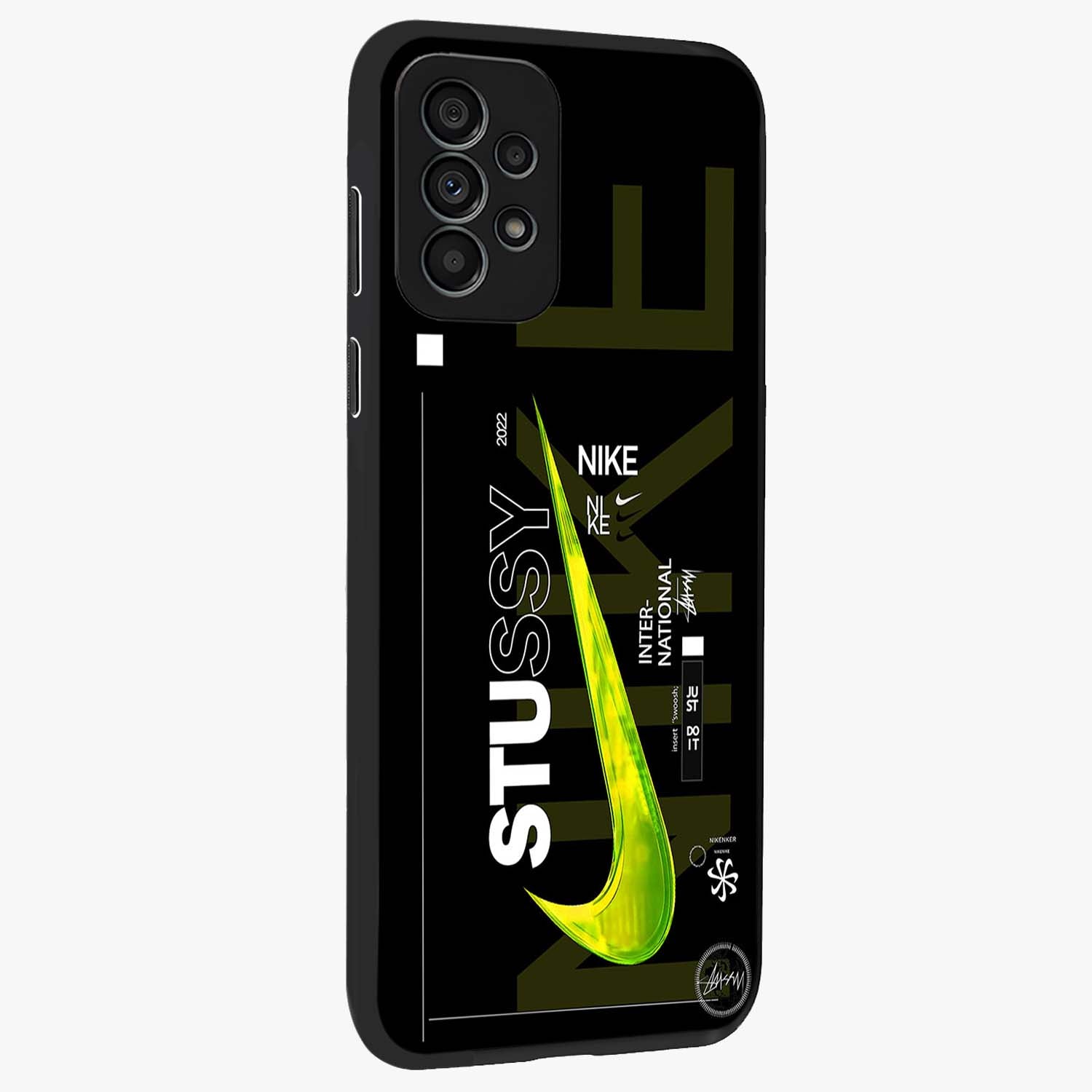 Neon Street Edition Glass Case upright view showcasing colorful neon artwork with modern street culture theme.