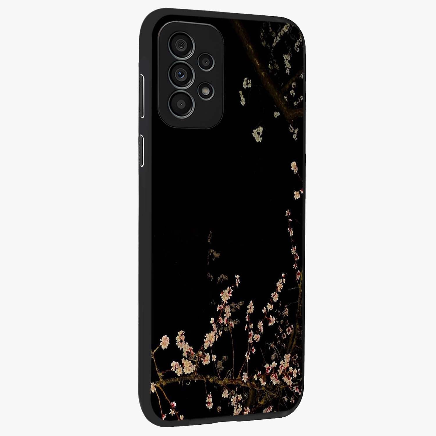 Petal Moon Light With Custom Name Glass Case upright view showcasing elegant floral moon artwork with personalized aesthetic.