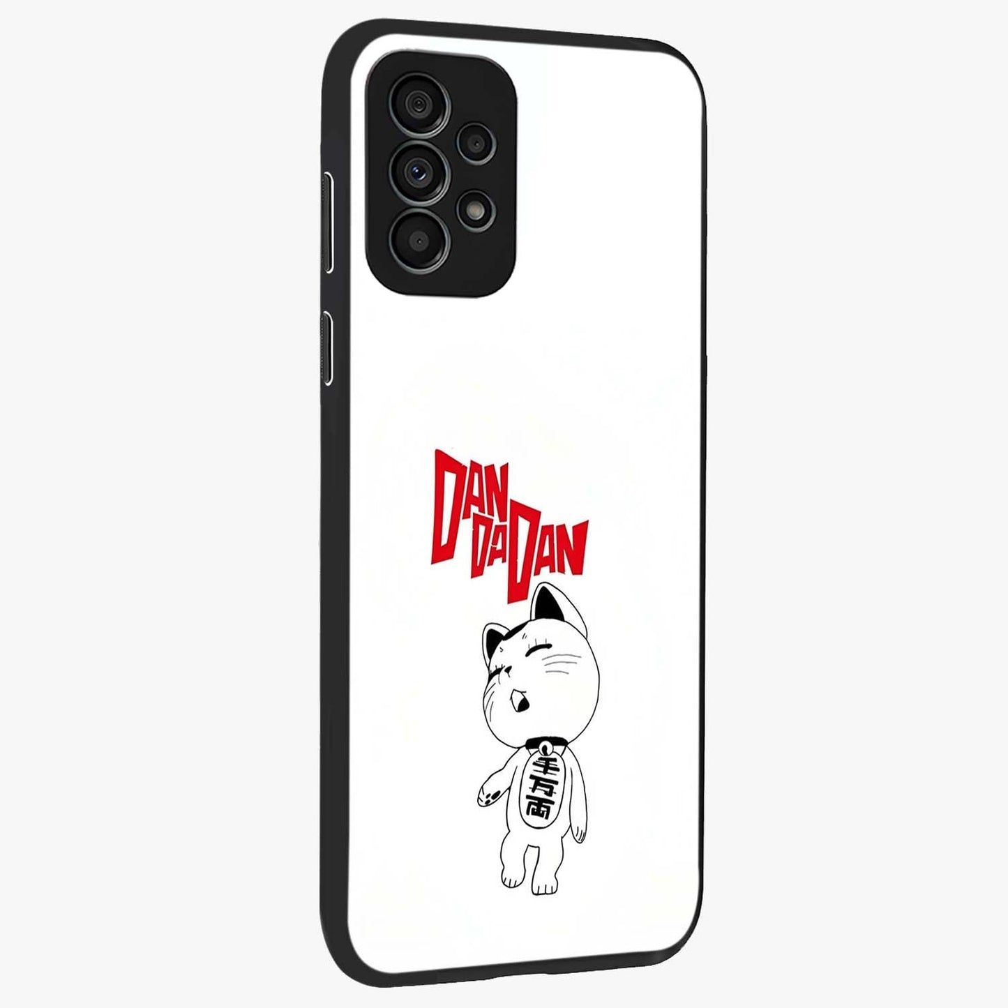 Playful Spirit Charm Glass Case upright view showcasing vibrant charm artwork with fun artistic theme.