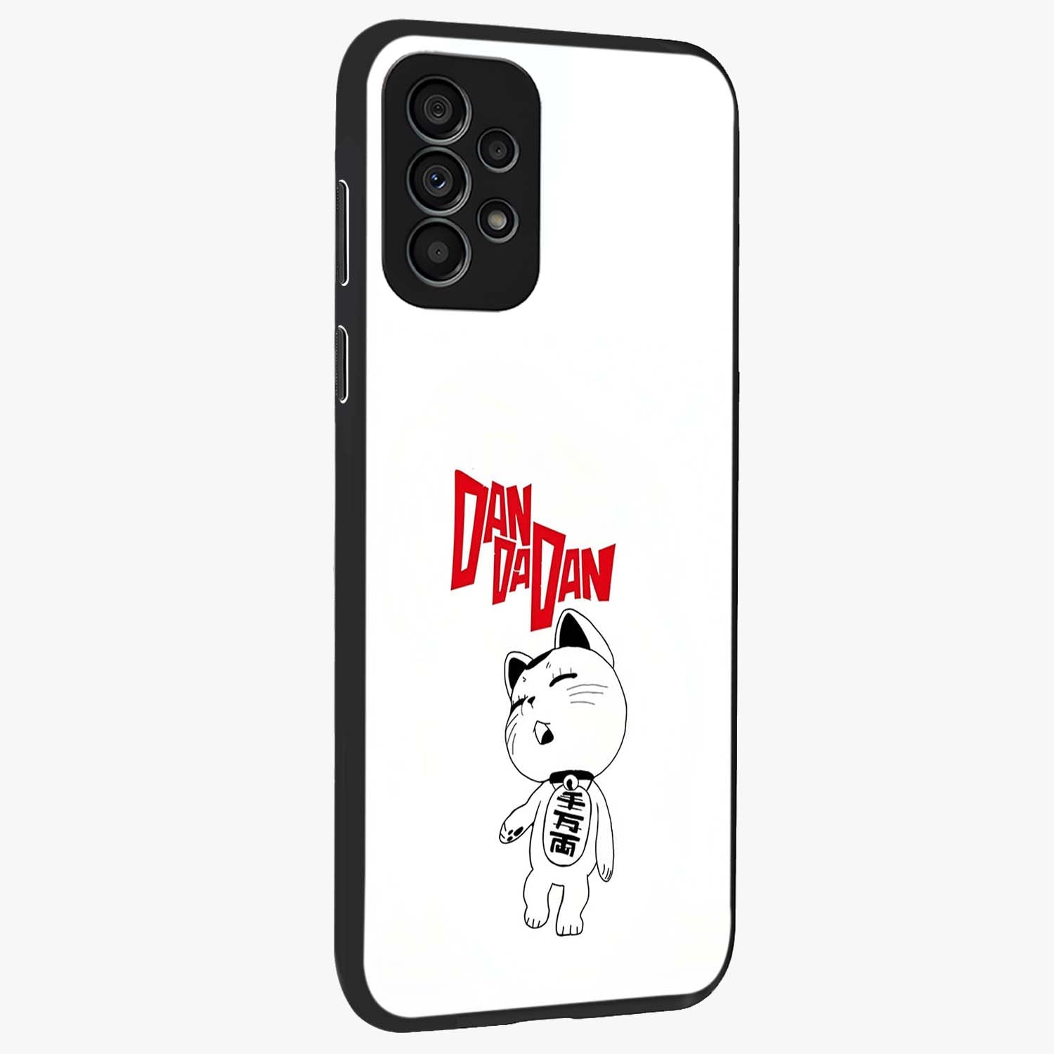 Playful Spirit Charm Glass Case upright view showcasing vibrant charm artwork with fun artistic theme.