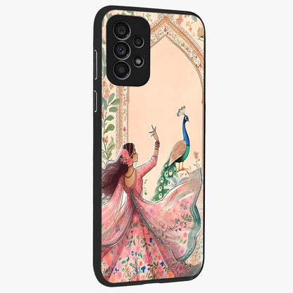 Royal Grace Muse Glass Case upright view showcasing stylish artistic artwork with sophisticated royal theme.