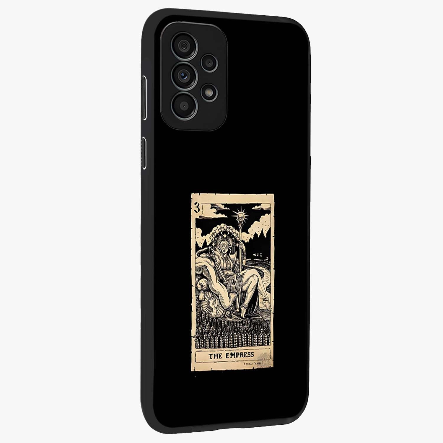 The Empress Glass Case upright view showcasing powerful empress themed artwork with luxurious artistic theme.