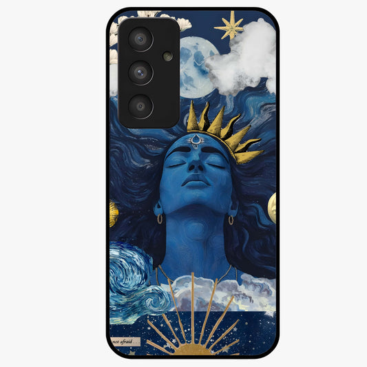 Aesthetic Lord Shiva Glass Case showing flat back view with divine Shiva artwork and glossy glass finish.