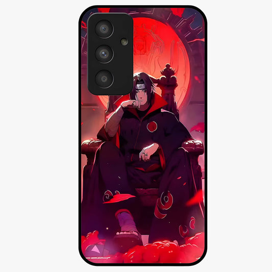 Blood Moon Sovereign Glass Case showing flat back view with mystical blood moon artwork and glossy glass finish.