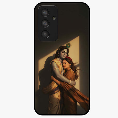 Divine Eternal Love Glass Case showing flat back view with spiritual love themed artwork and glossy glass finish.