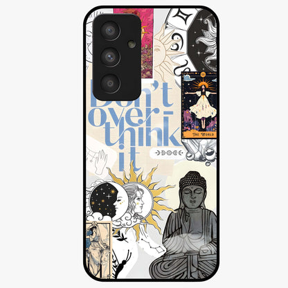 Ethereal Thoughts Glass Case showing flat back view with dreamy artistic artwork and glossy glass finish.