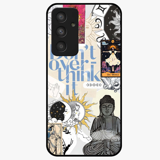 Ethereal Thoughts Glass Case showing flat back view with dreamy artistic artwork and glossy glass finish.