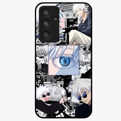 Infinity Sorcerer Chaos Glass Case showing flat back view with mystical sorcerer themed artwork and glossy glass finish.
