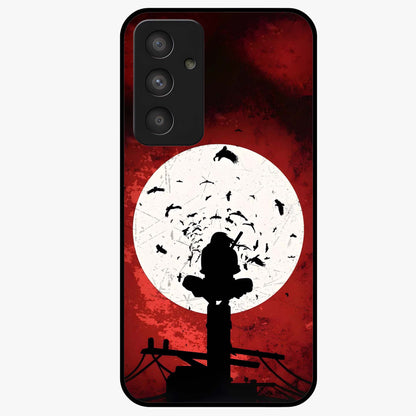Itachi Limited Edition Naruto Anime Glass Case showing flat back view with iconic anime character artwork and glossy glass finish.