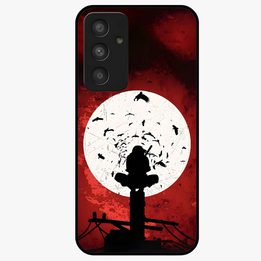 Itachi Limited Edition Naruto Anime Glass Case showing flat back view with iconic anime character artwork and glossy glass finish.
