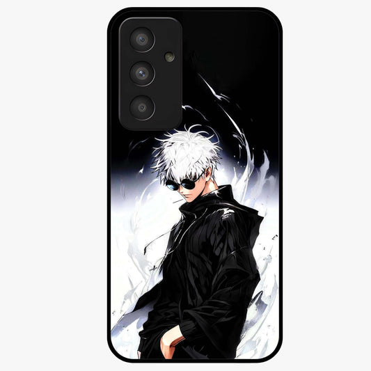 Limitless Shadow King Glass Case showing flat back view with powerful shadow warrior artwork and glossy glass finish.