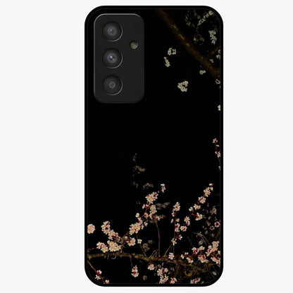 Petal Moon Light With Custom Name Glass Case showing flat back view with floral moonlight artwork and personalized name design.