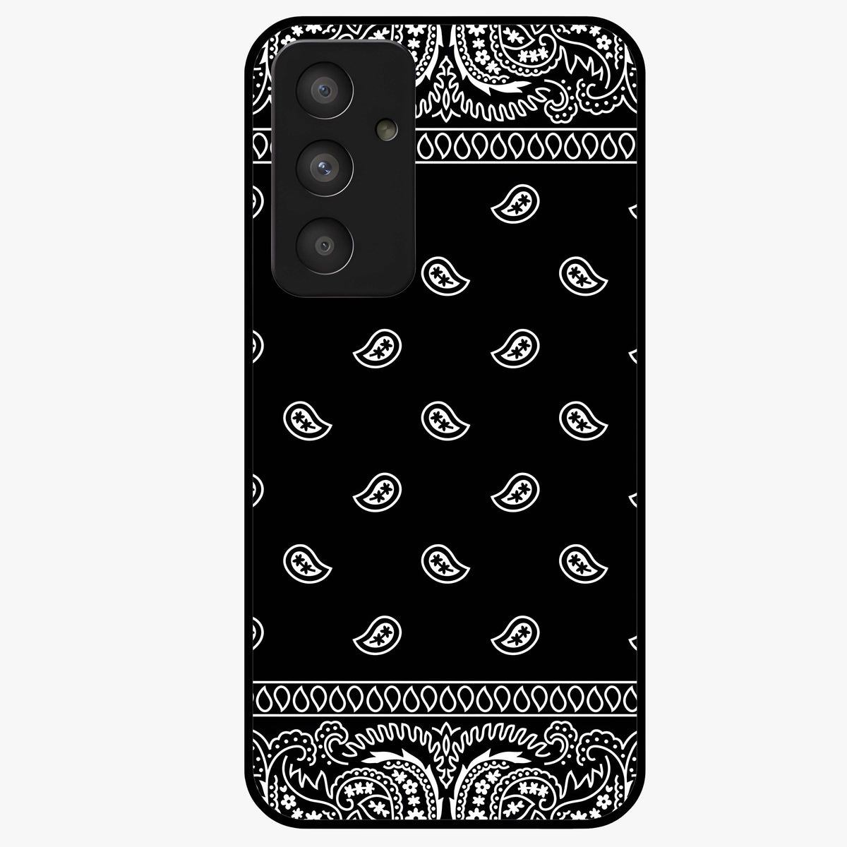 Retro Rebel Threads Glass Case showing flat back view with vintage street style artwork and glossy glass finish.