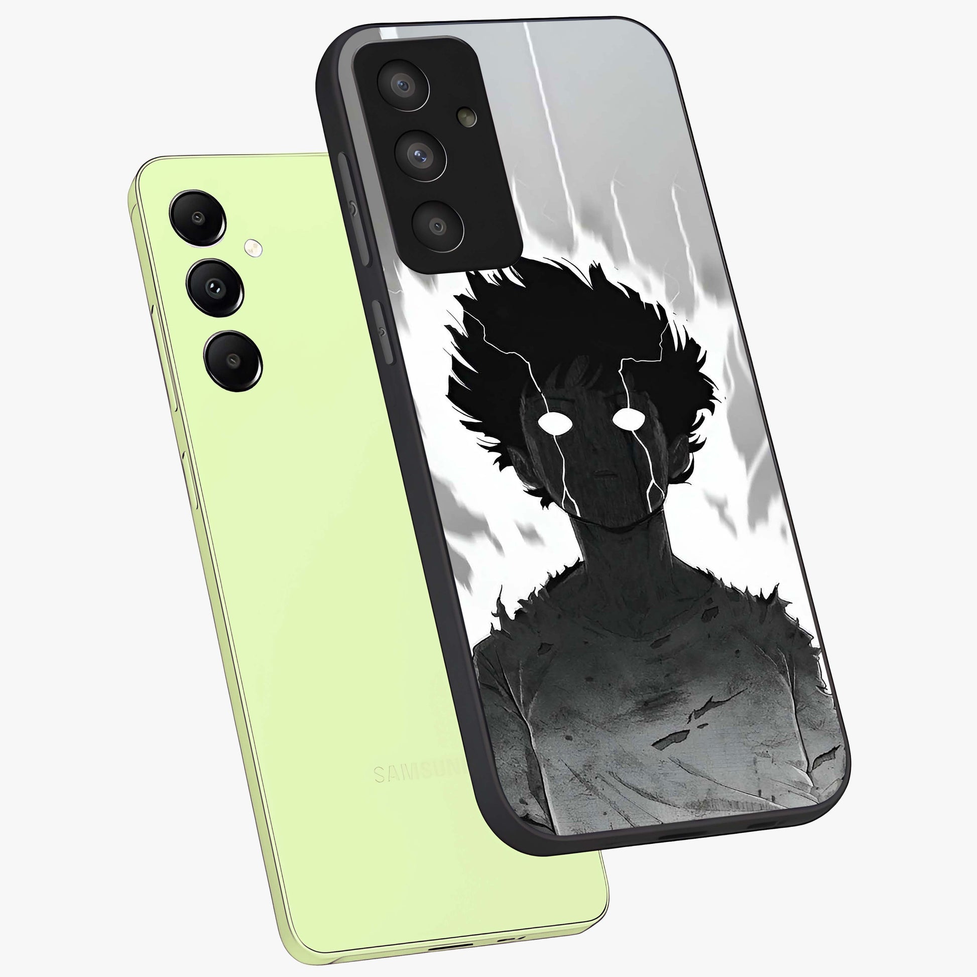 Awakened Inner Rage Glass Case displayed in angled mockup highlighting powerful graphic design and bold artistic theme.
