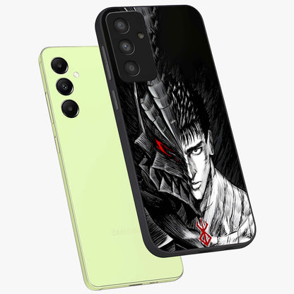 Berserker Blood Oath Glass Case displayed in angled mockup highlighting dark fantasy graphic design and powerful theme.