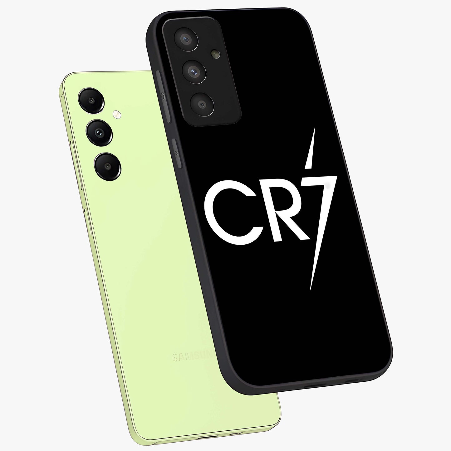 Cr7 Elite Strike Glass Case displayed in angled mockup highlighting powerful sports graphic with bold athletic theme.