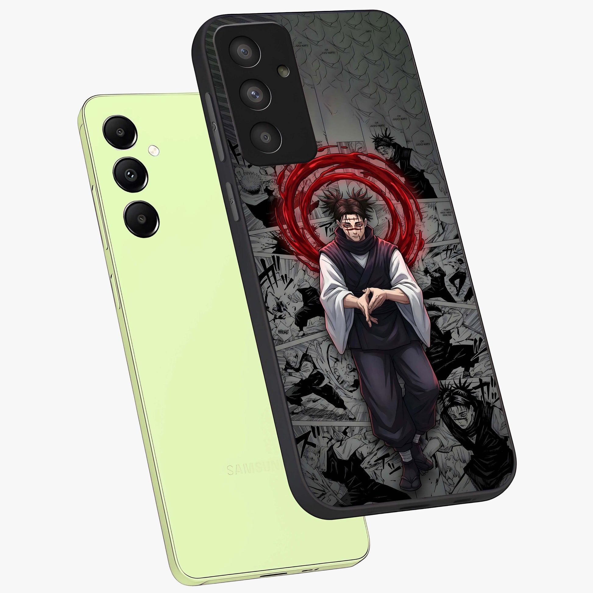 Cursed Ritual Ascension Glass Case displayed in angled mockup highlighting mystical ritual illustration with supernatural aesthetic.