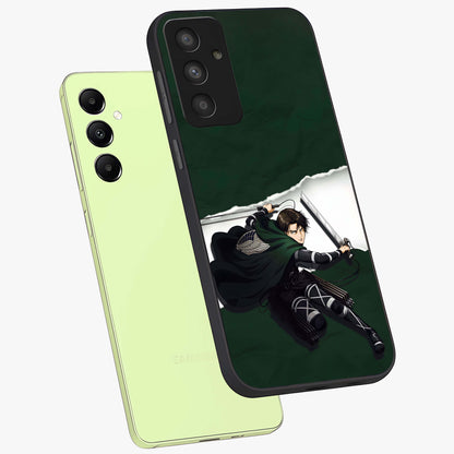 Emerald War Vanguard Glass Case displayed in angled mockup highlighting intense battle inspired design with emerald tone aesthetic.