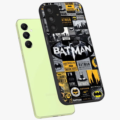 Knight Gotham Rise Glass Case displayed in angled mockup highlighting powerful knight silhouette design with dramatic aesthetic.