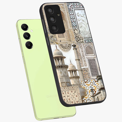 Mughal Marble Legacy Glass Case displayed in angled mockup highlighting elegant heritage marble artwork with royal aesthetic.