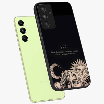 Mystic Victory Aura Glass Case displayed in angled mockup highlighting energetic aura design with bold mystical aesthetic.