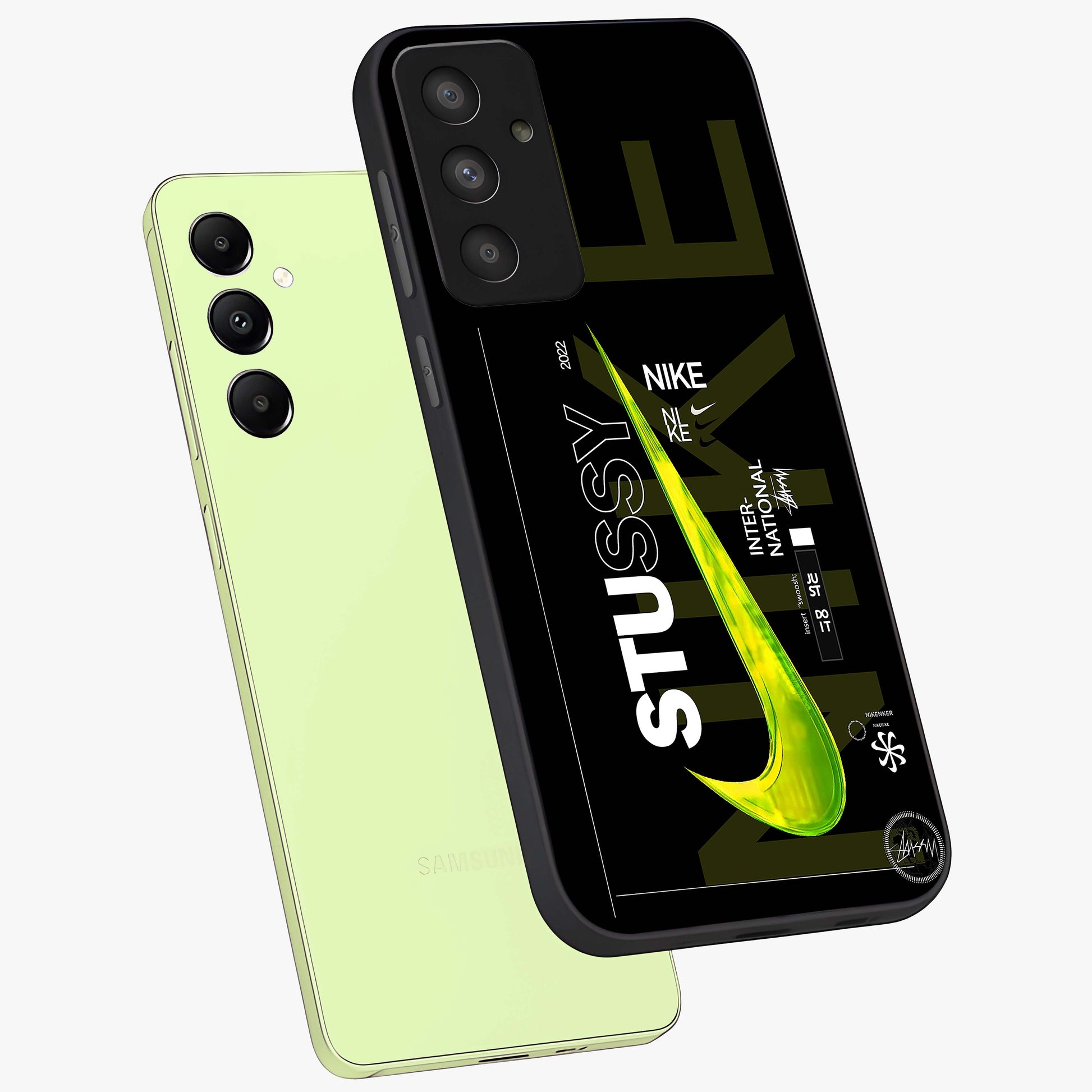 Neon Street Edition Glass Case displayed in angled mockup highlighting vibrant urban design with bold street aesthetic.