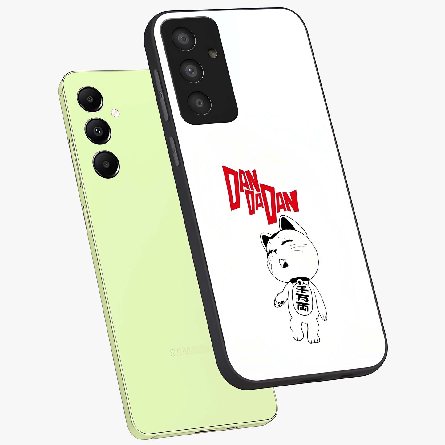 Playful Spirit Charm Glass Case displayed in angled mockup highlighting lively decorative design with playful aesthetic style.