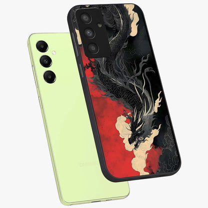 Shadow Dragon Fury Glass Case displayed in angled mockup highlighting powerful dragon illustration with dark fantasy aesthetic.