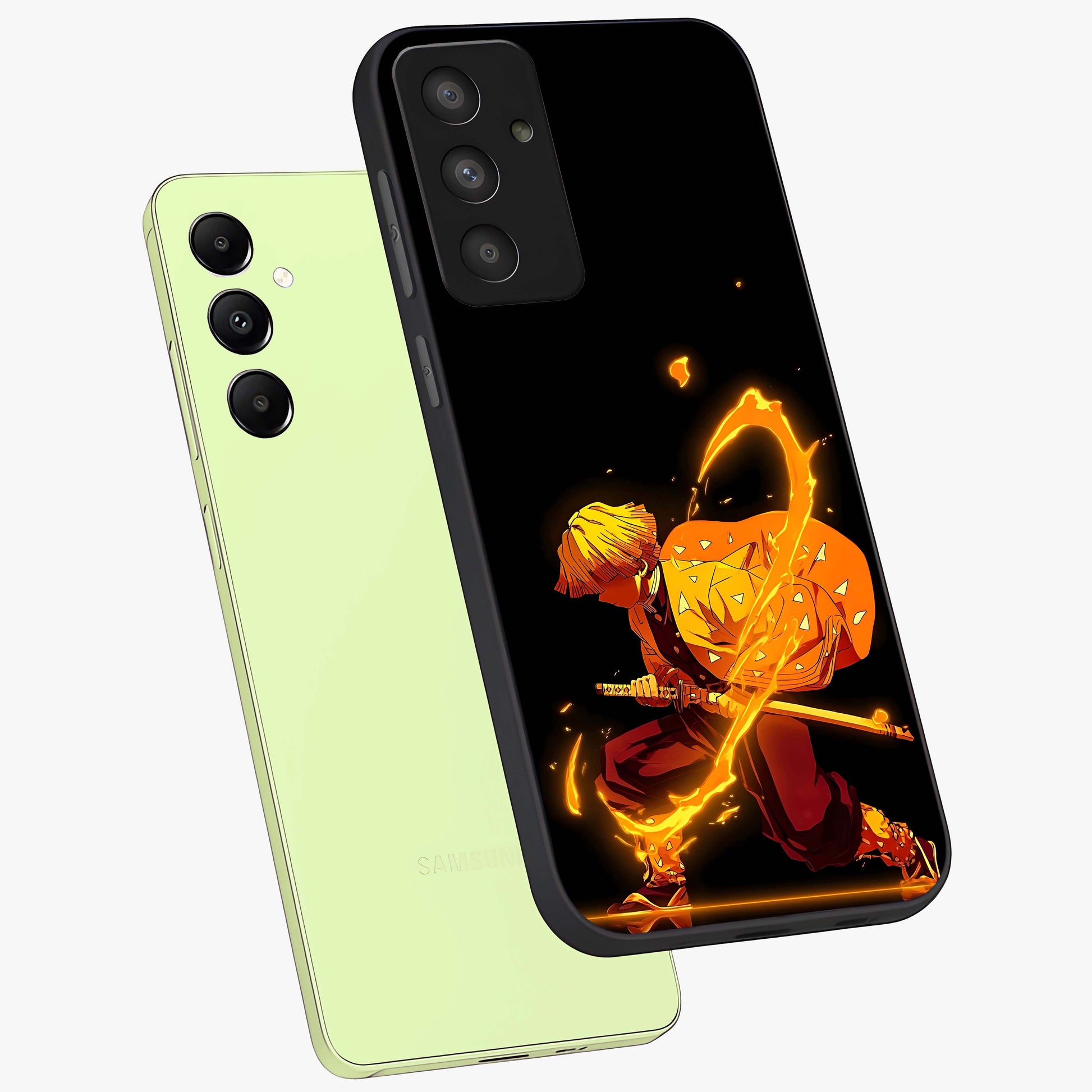 Thunder Flame Execution Glass Case displayed in angled mockup highlighting dramatic fire themed design with intense fantasy aesthetic.