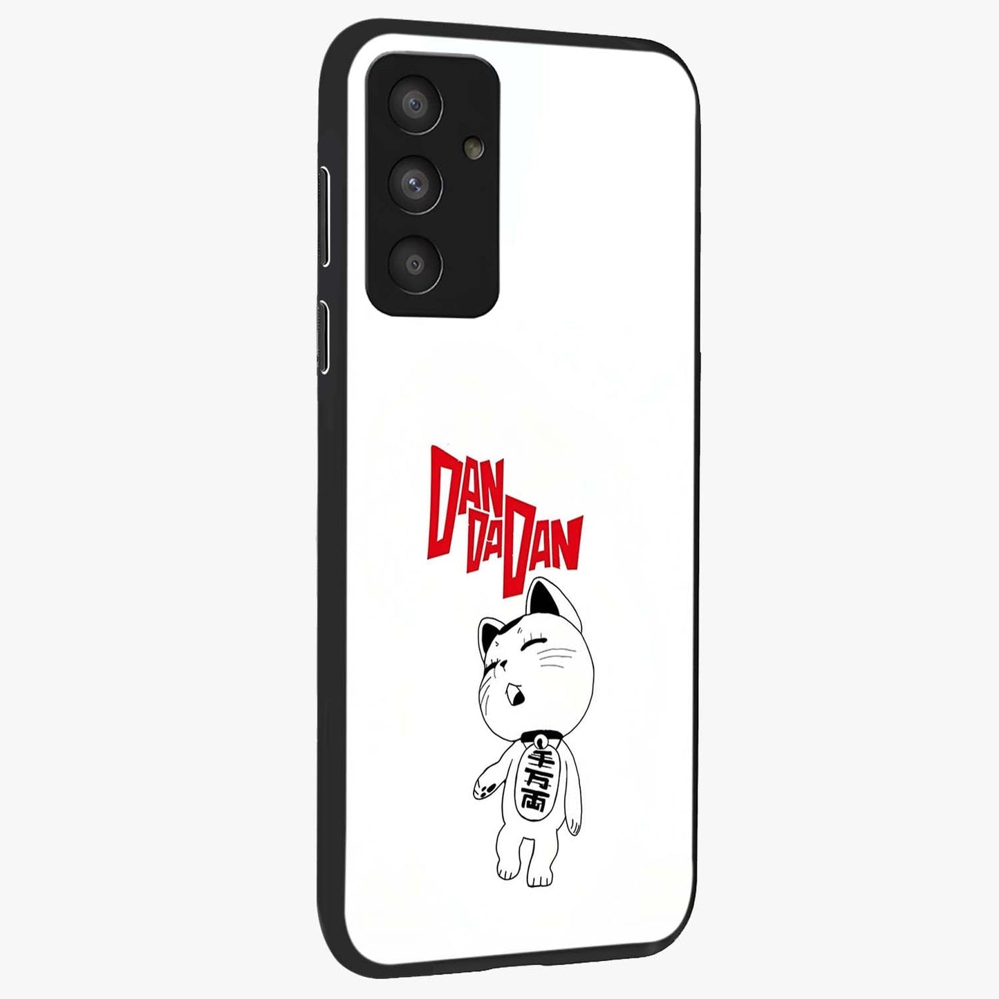 Playful Spirit Charm Glass Case upright view showcasing vibrant charm artwork with fun artistic theme.