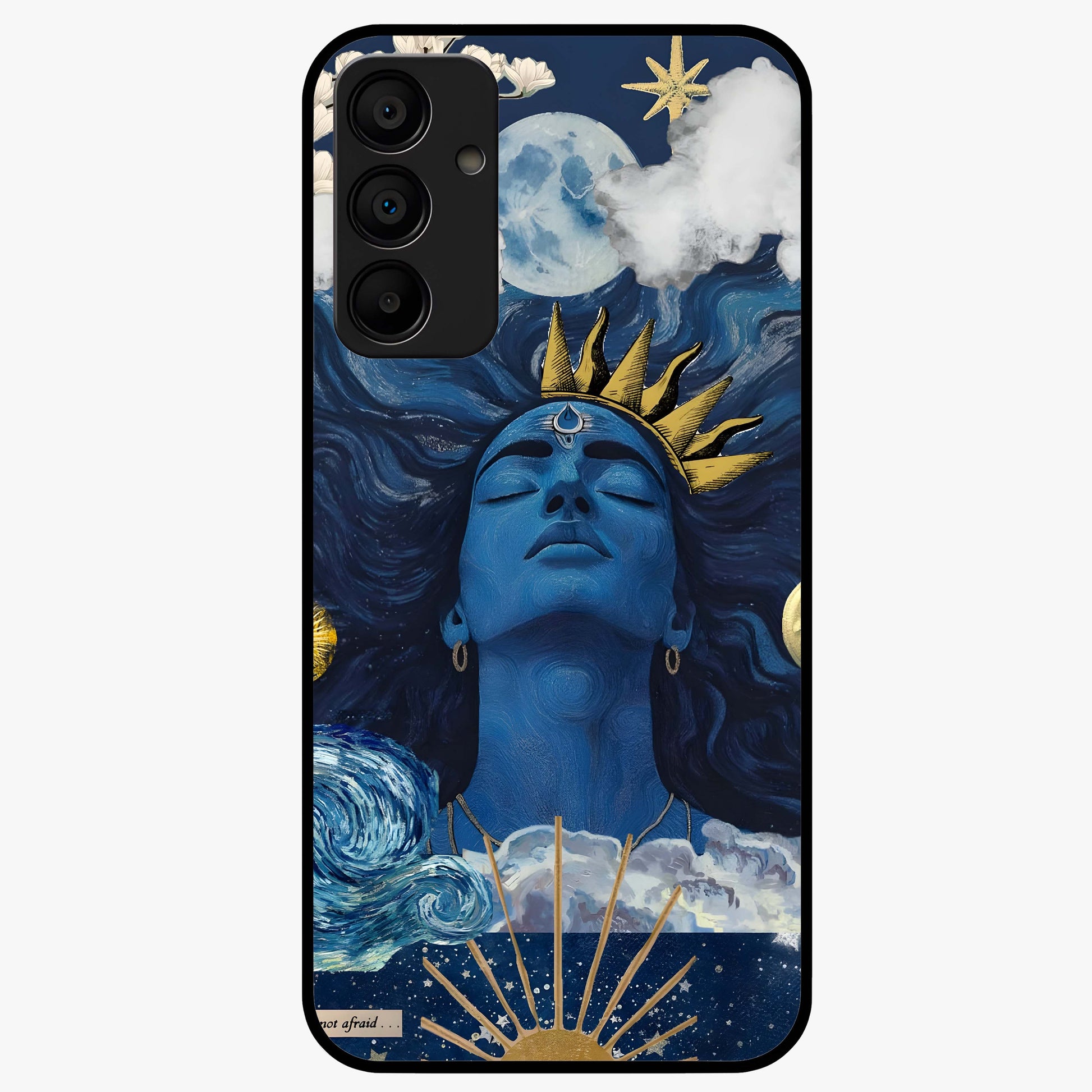 Aesthetic Lord Shiva Glass Case showing flat back view with divine Shiva artwork and glossy glass finish.