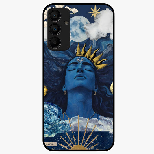 Aesthetic Lord Shiva Glass Case showing flat back view with divine Shiva artwork and glossy glass finish.