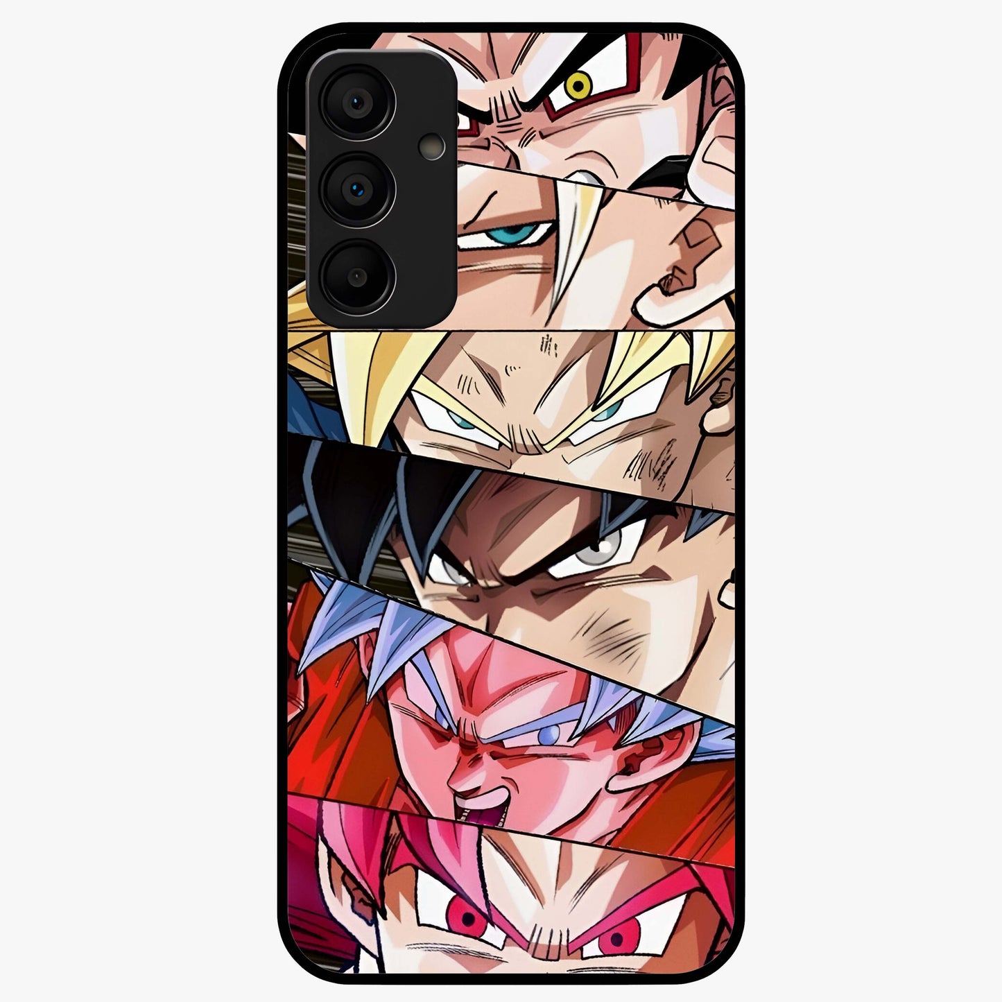 Anime Character Glass Case showing flat back view with vibrant anime artwork and glossy glass finish.