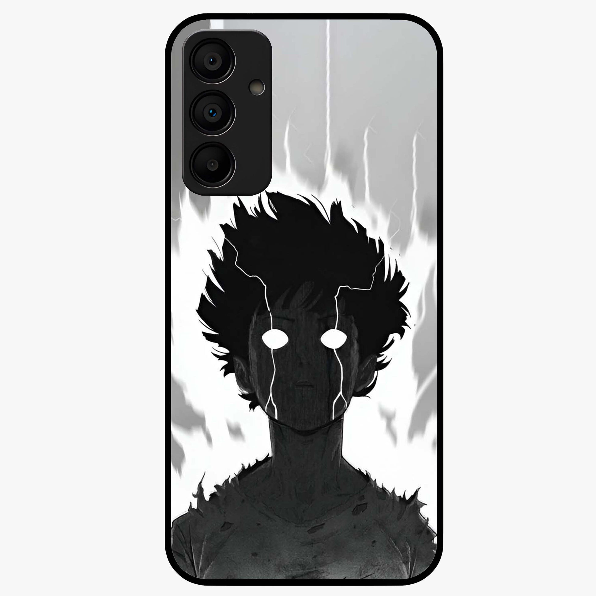 Awakened Inner Rage Glass Case showing flat back view with intense artistic artwork and glossy glass finish.