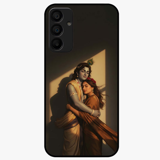 Divine Eternal Love Glass Case showing flat back view with spiritual love themed artwork and glossy glass finish.