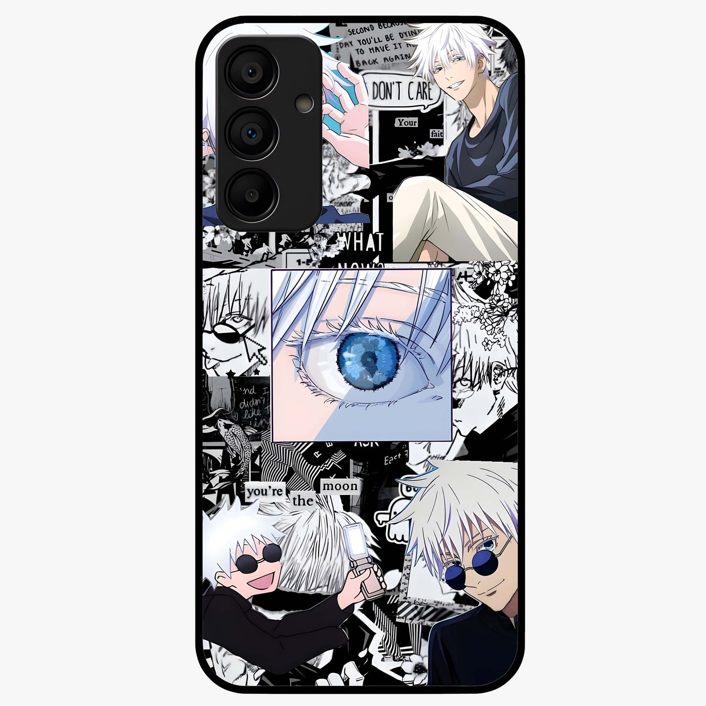 Infinity Sorcerer Chaos Glass Case showing flat back view with mystical sorcerer themed artwork and glossy glass finish.