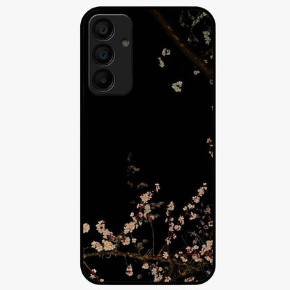 Petal Moon Light With Custom Name Glass Case showing flat back view with floral moonlight artwork and personalized name design.