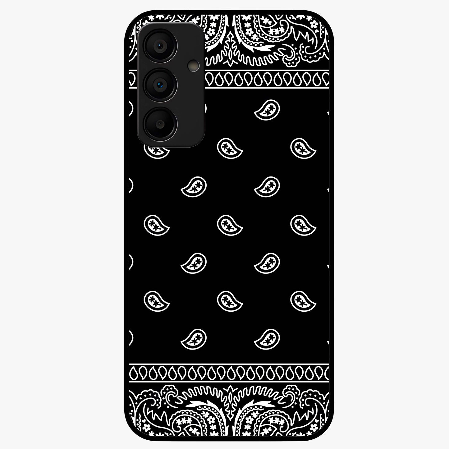 Retro Rebel Threads Glass Case showing flat back view with vintage street style artwork and glossy glass finish.