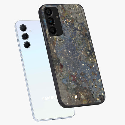 Aesthetic Astrolophia Glass Case displayed in angled mockup highlighting artistic aesthetic elements and smooth glass surface.
