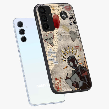 City Dream Sketch Glass Case displayed in angled mockup highlighting minimal city illustration with aesthetic sketch style.