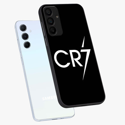 Cr7 Elite Strike Glass Case displayed in angled mockup highlighting powerful sports graphic with bold athletic theme.