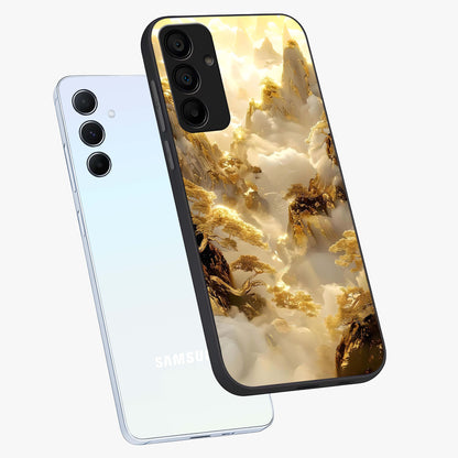 Gates Of Illumination Glass Case displayed in angled mockup highlighting radiant portal inspired design with fantasy aesthetic.