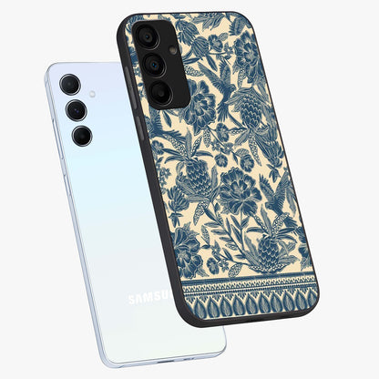 Heirloom Wild Bloom Glass Case displayed in angled mockup highlighting botanical bloom design with classic aesthetic style.