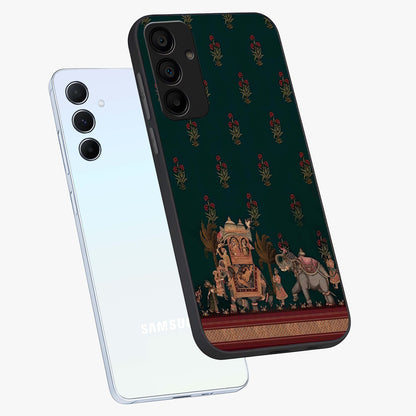 Macmerise Glass Case displayed in angled mockup highlighting trendy graphic design with sleek aesthetic style.